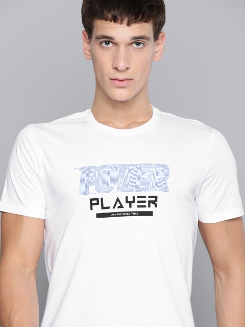 

HRX By Hrithik Roshan Men Optic White Typographic Bio-Wash Lifestyle Tshirt