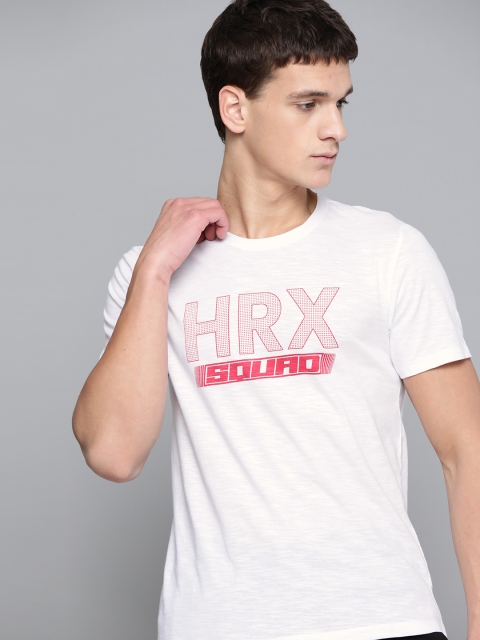 

HRX By Hrithik Roshan Men Optic White Solid Bio-Wash Lifestyle Tshirt