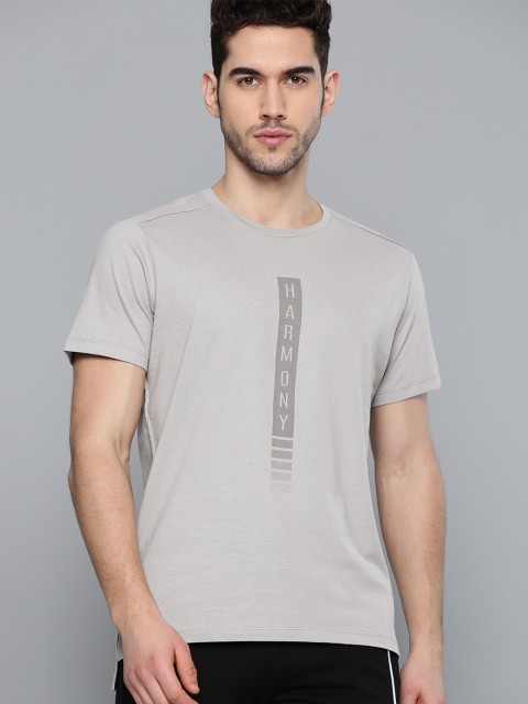 

HRX By Hrithik Roshan Men Wet Weather Solid Organic Cotton Antimicrobial Antimicrobial Yoga Tshirt, Grey