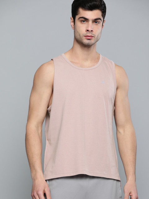 

HRX By Hrithik Roshan Men Deauville Malive Typographic Organic Cotton Antimicrobial Antimicrobial Yoga Tshirt, Pink