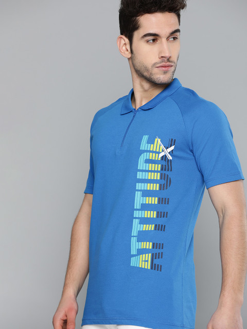 

HRX By Hrithik Roshan Men Strong Blue Typographic Organic Cotton Antimicrobial Lifestyle Tshirt