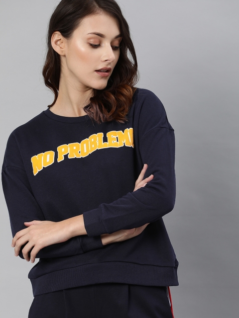 

ONLY Women Navy Blue Printed Sweatshirt