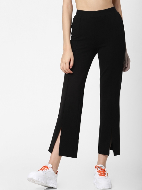 

ONLY Women Black Solid Jeggings with Slits