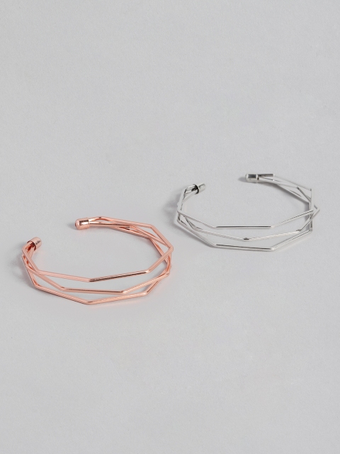 

justpeachy Set of 2 Cuff Bracelet, Rose gold