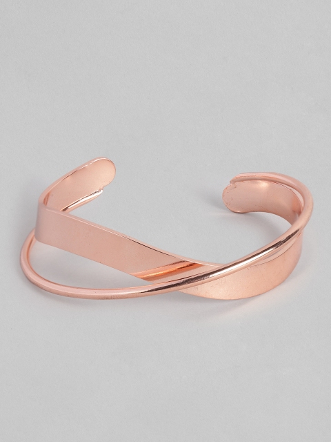 

justpeachy Women Rose Gold-Plated Cuff Bracelet