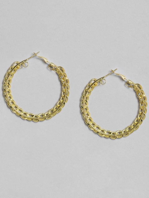 

Sepia Gold-Plated Circular Hoop Earrings