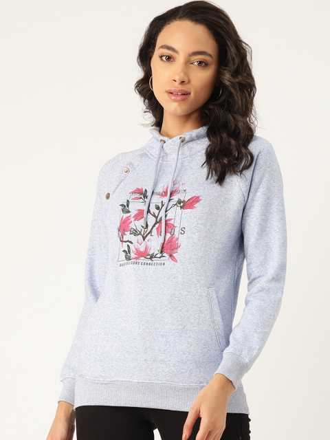 

Duke Women Blue Printed Sweatshirt