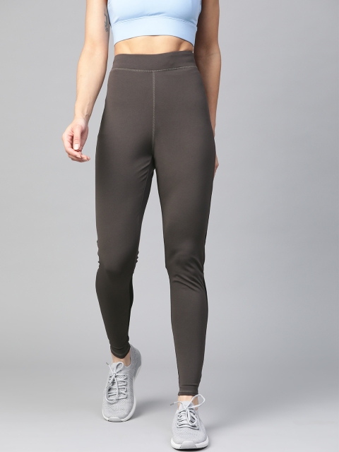 

M7 by Metronaut Women Charcoal Grey High-Rise Solid Training Tights