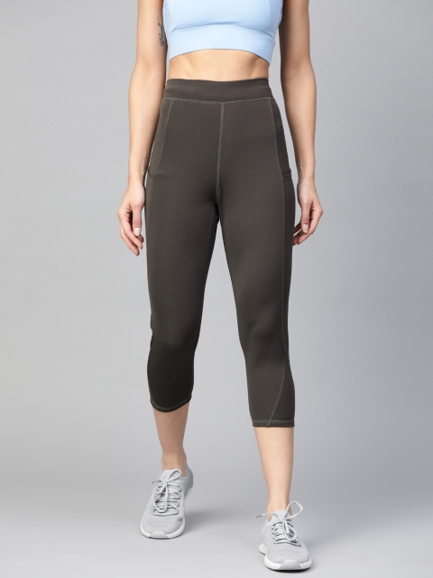 

M7 by Metronaut Women Purple Solid Stretchable Crop Training Tights