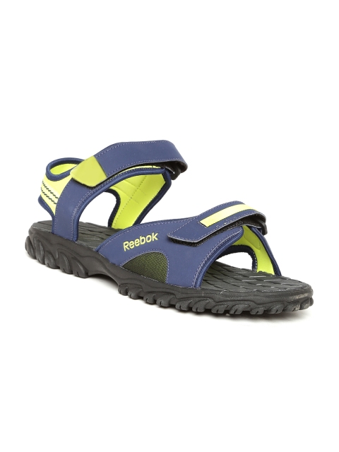 Reebok Men Navy & Lime Green Adventure Chrome Sports Sandals available at myntra for Rs.1299