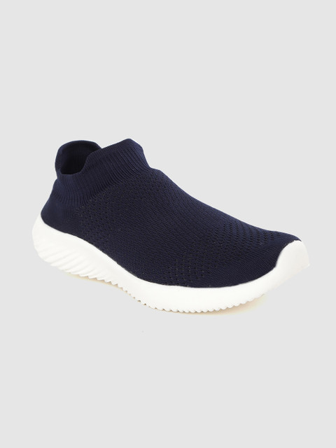 

The Roadster Lifestyle Co Men Navy Blue Woven Design Slip-On Sneakers
