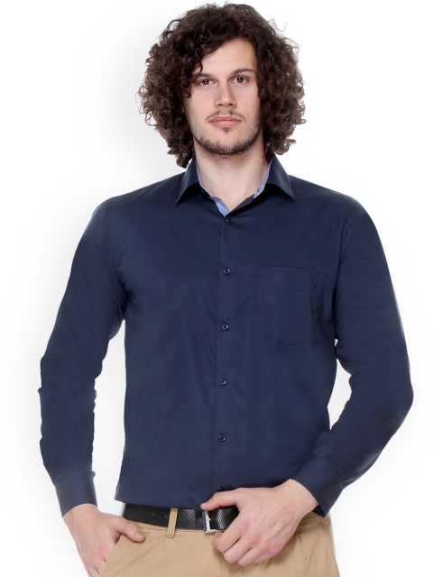 

Hancock Navy Slim Fit Formal Shirt, Navy blue