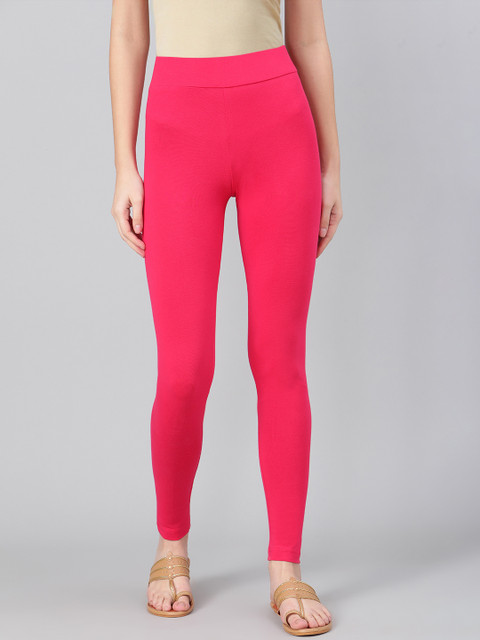 

Biba Women Pink Solid Leggings