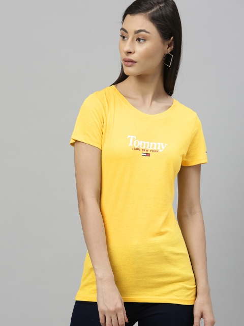 

Tommy Hilfiger Women Yellow Printed Round Neck T-shirt