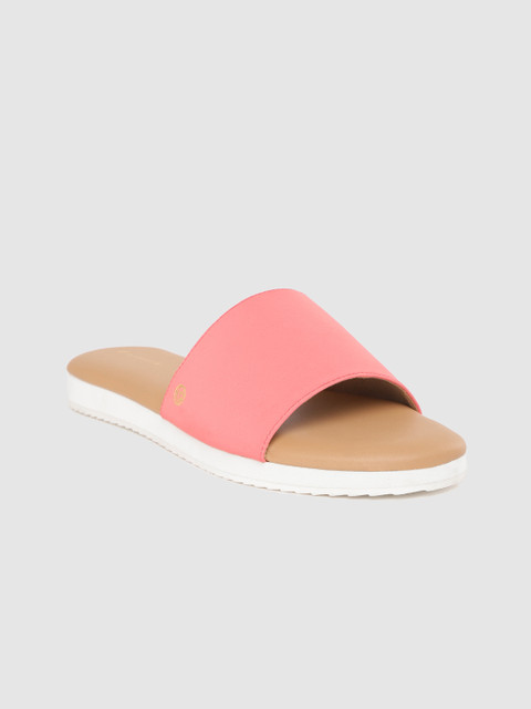 

Van Heusen Women Pink Solid Open Toe Flats