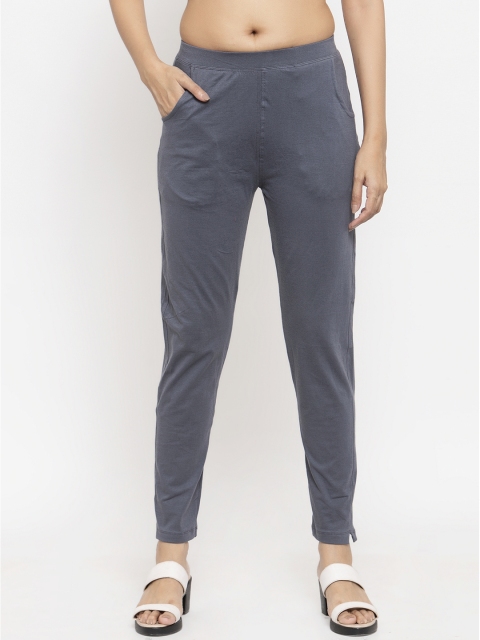 

NEUDIS Women Grey Solid Ankle-Length Leggings
