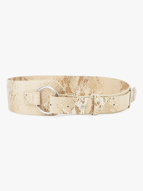 

Mali Fionna Women Cream-Coloured Textured Belt