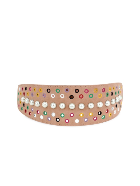 

Mali Fionna Women Peach-Coloured Embellished Belt