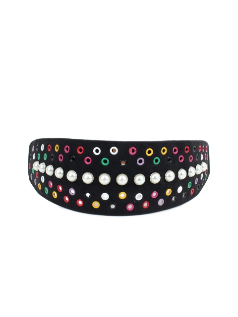 

Mali Fionna Women Black Embellished Waist Belt