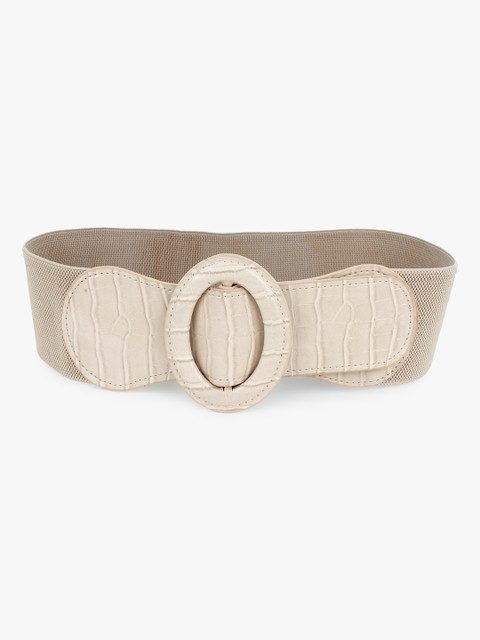 

Mali Fionna Women Cream-Colour Textured Waist Belt