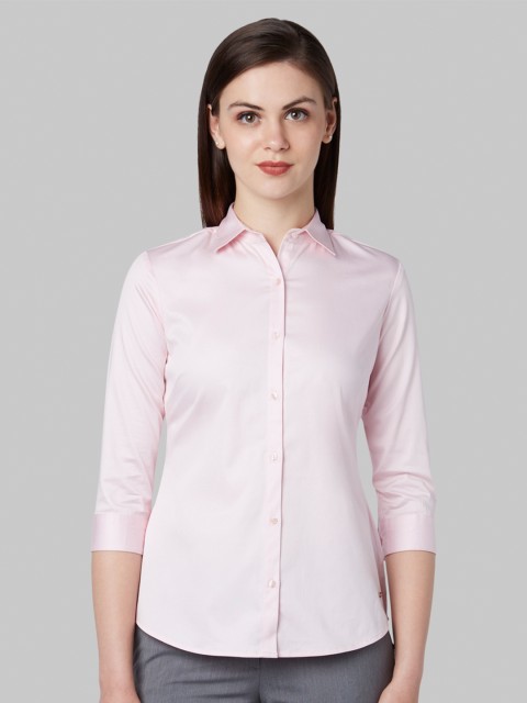 

Park Avenue Woman Pink Regular Fit Solid Formal Shirt