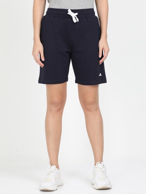 

SPARROWHAWK Women Navy Blue Solid Regular Fit Regular Shorts