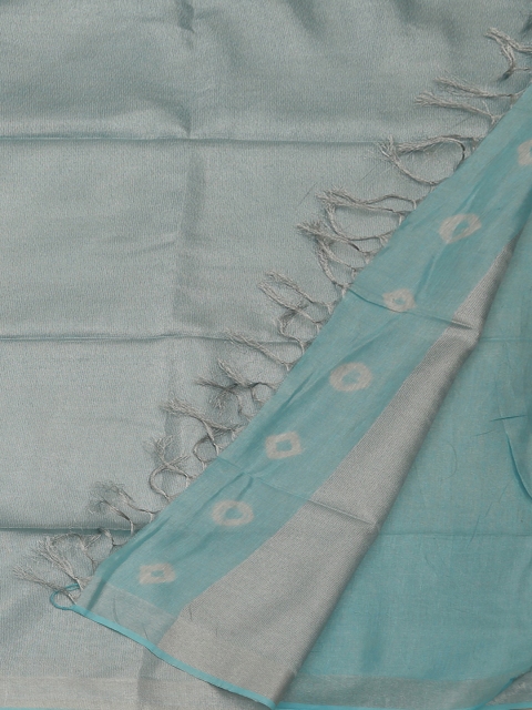 

Pothys Blue Dyed Pure Linen Saree