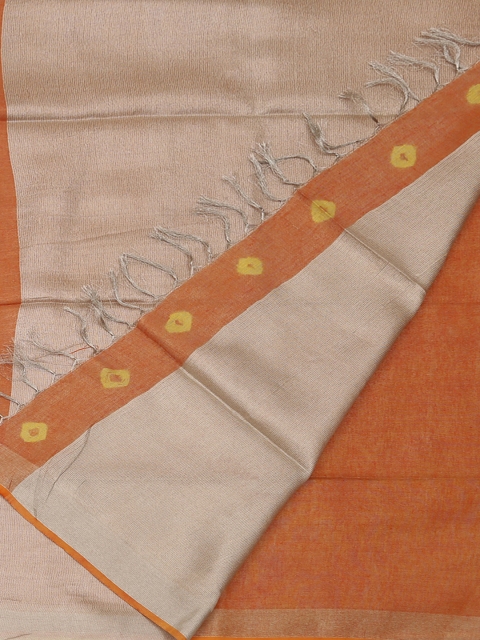 

Pothys Yellow Solid Pure Linen Saree