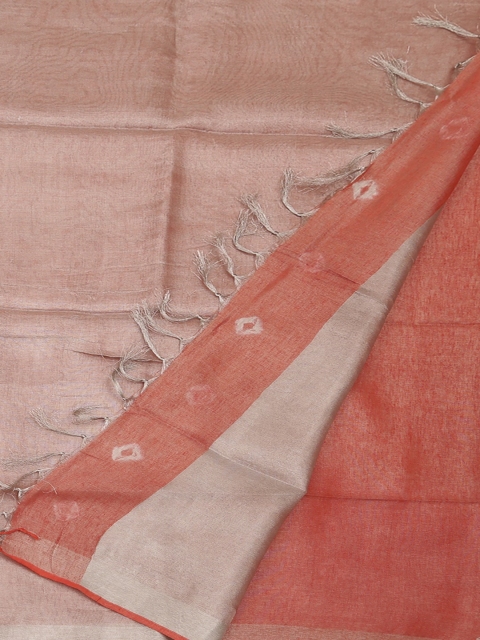 

Pothys Grey Printed Pure Linen Saree