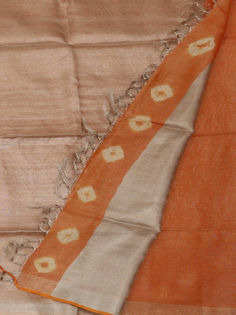 

Pothys Cream-Coloured Woven Design Pure Linen Saree