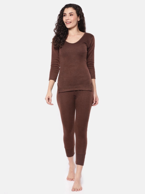 

Dollar Women Brown Solid Thermal Set