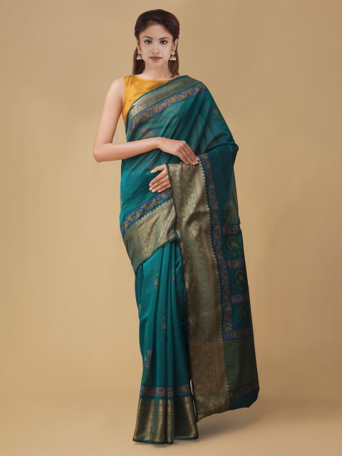 

Unnati Silks Green Woven Design Silk Cotton Saree