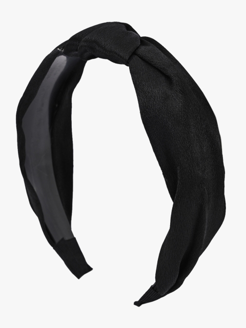 

BuckleUp Women Black Solid Knotted Hairband