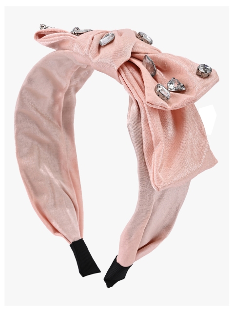 

BuckleUp Women Peach-Colored Embellished Hairband