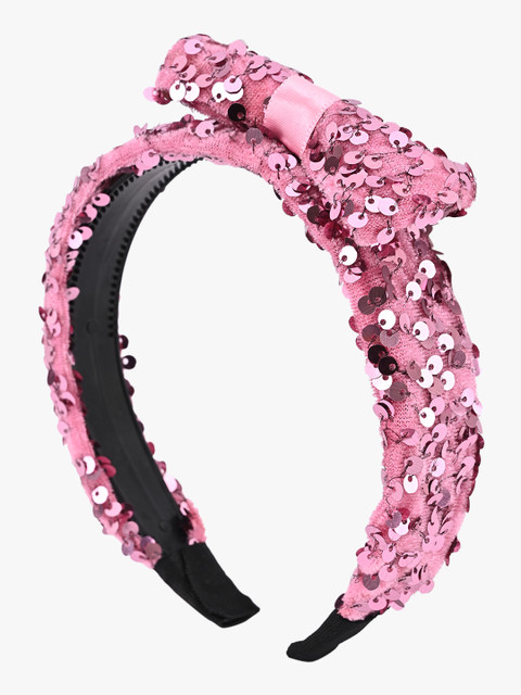

BuckleUp Women Pink Sequin Embellished Hair Band
