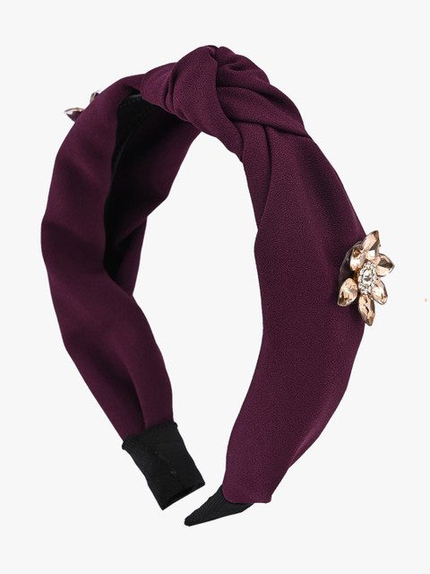 

BuckleUp Women Purple Embellished Hairband