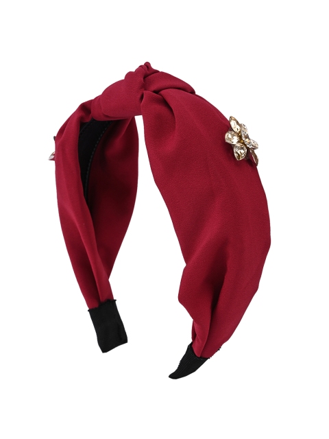 

BuckleUp Women Red Solid Hairband