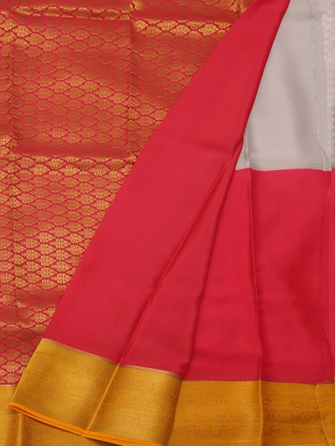 

Pothys Pink Woven Design Poly Crepe Saree