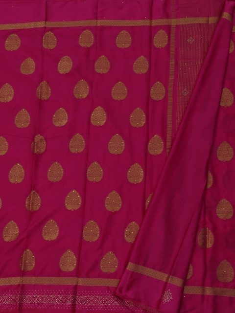 

Pothys Magenta Embellished Poly Georgette Saree