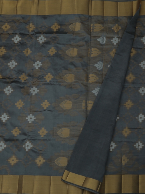

Pothys Grey Woven Design Jute Silk Saree