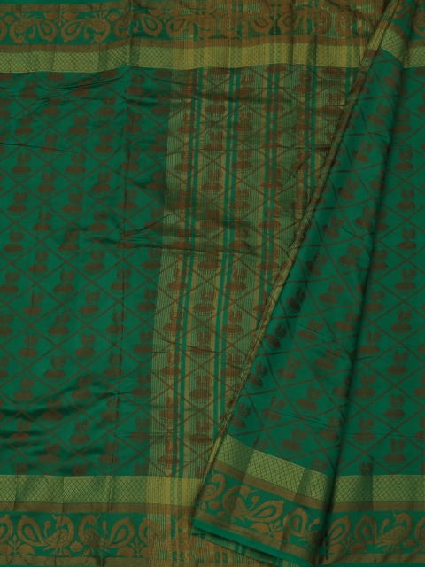 

Pothys Green Woven Design Jute Silk Saree