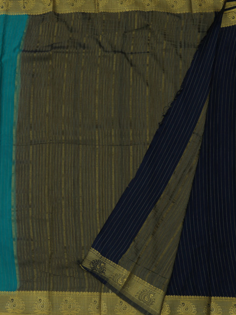 

Pothys Blue & Green Poly Georgette Woven Design Saree
