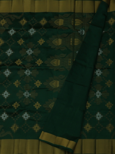 

Pothys Green Woven Design Jute Silk Saree