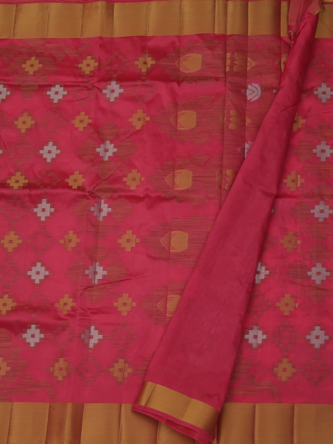 

Pothys Pink Woven Design Jute Silk Saree