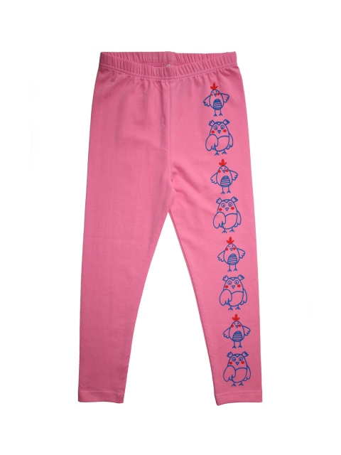 

KiddoPanti Girls Pink Printed Legging