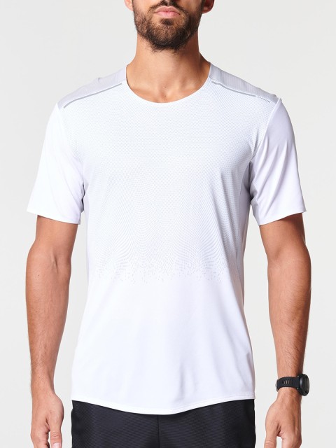 

KIPRUN By Decathlon Men Grey Printed V-Neck T-shirt