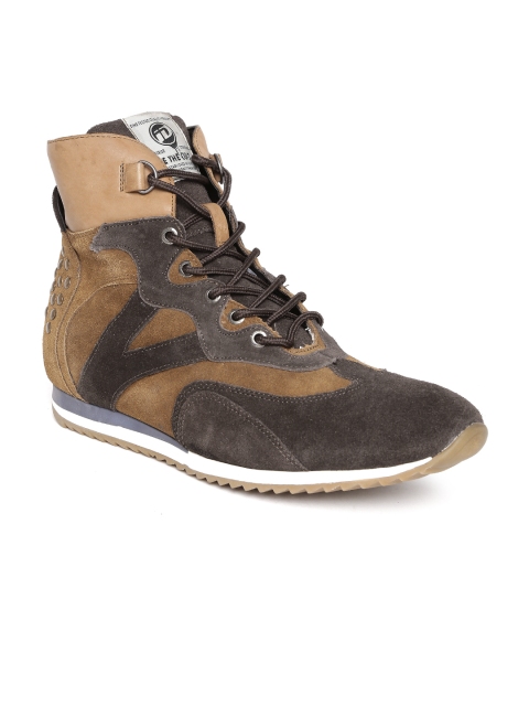 

ID Men Brown & Beige Colourblocked Sneakers