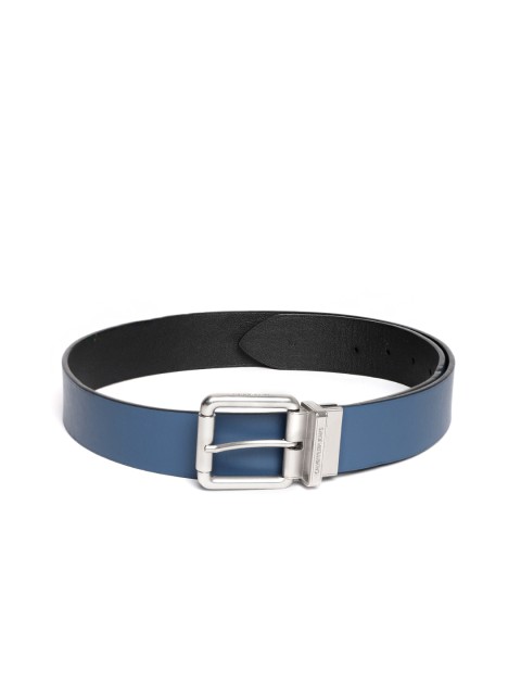 

Calvin Klein Men Blue & Black Reversible Leather Belt