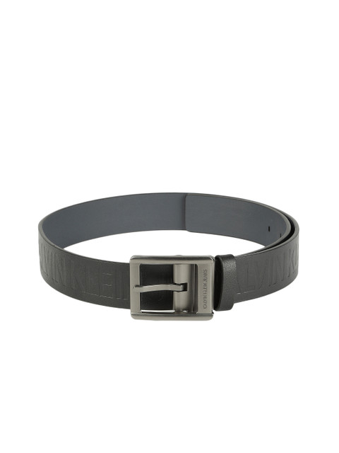 

Calvin Klein Men Black Printed Reversible Leather Belt