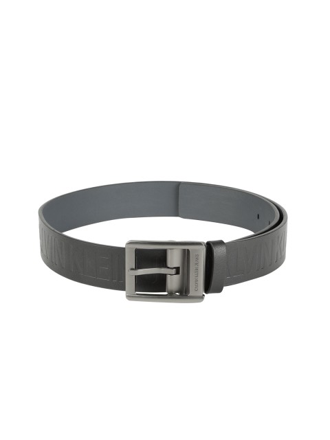 

Calvin Klein Men Black Printed Reversible Leather Belt